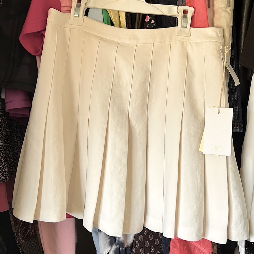 Bone White Pleated Tennis Skirt Aritzia Wilfred. Brand new with tags